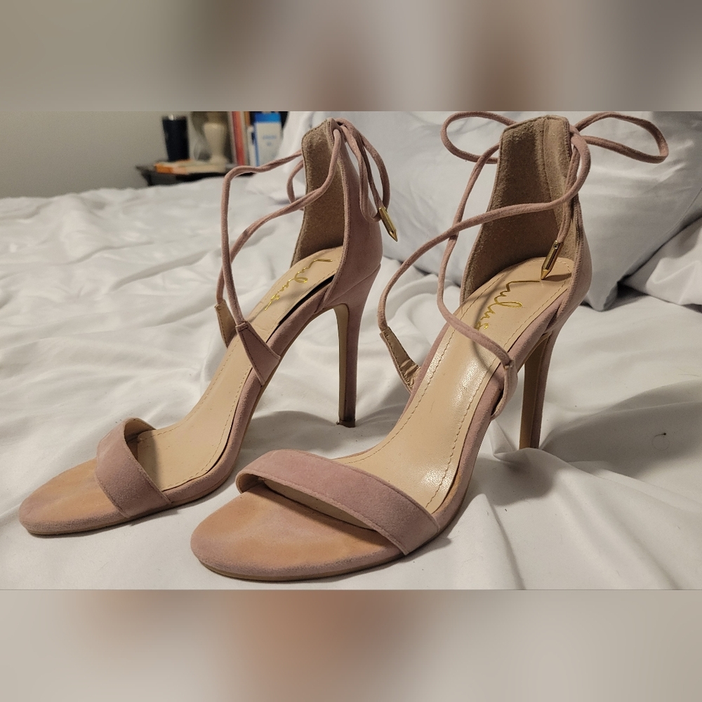 Lulu's Blush Strappy Heels